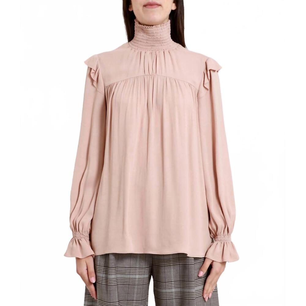 NEW N°21 high neck blouse in rose